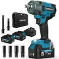 thumbnail image 1 of DURFICST 1000N.m Cordless Impact Wrench, 1/2" High Torque, 2x 4.0AH Battery, 4 Sockets & 2 Extension Rods, Single Pack, 1 of 7