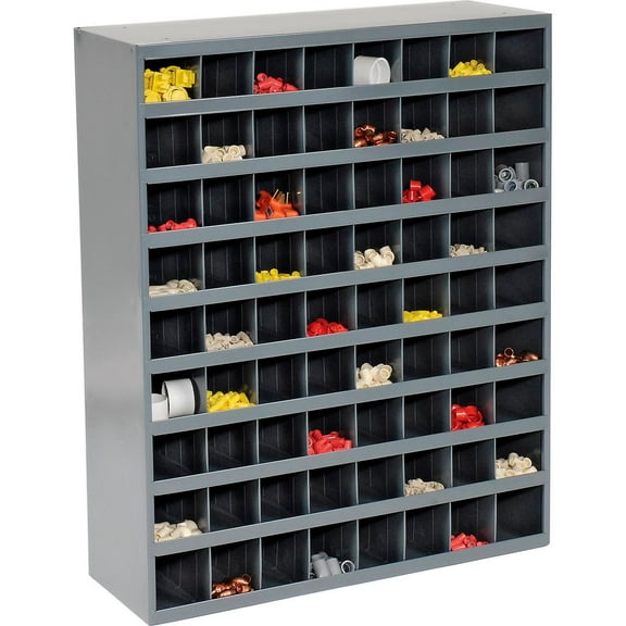 DURHAM All-Welded Steel Bin Shelving - 33-3/4x12x42" - (72) 4x11-7/8x4-1/2" Bins