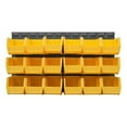 thumbnail image 1 of Durham LPW-34.5X20-95 34.5 x 20 in. Wall Mountable 16 Gauge Louvered Panel Rack with Hook-on-Bins - Gray, 1 of 1