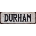 thumbnail image 1 of DURHAM Vintage Look Rustic Metal 6x18 Sign City State 206180041052, 1 of 1