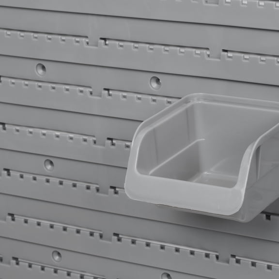 DURHAND 44 Piece Wall Mounted Pegboard Tool Organizer Rack Kit with Various Sized Storage Bins, Pegboard, & Hooks, Orange,