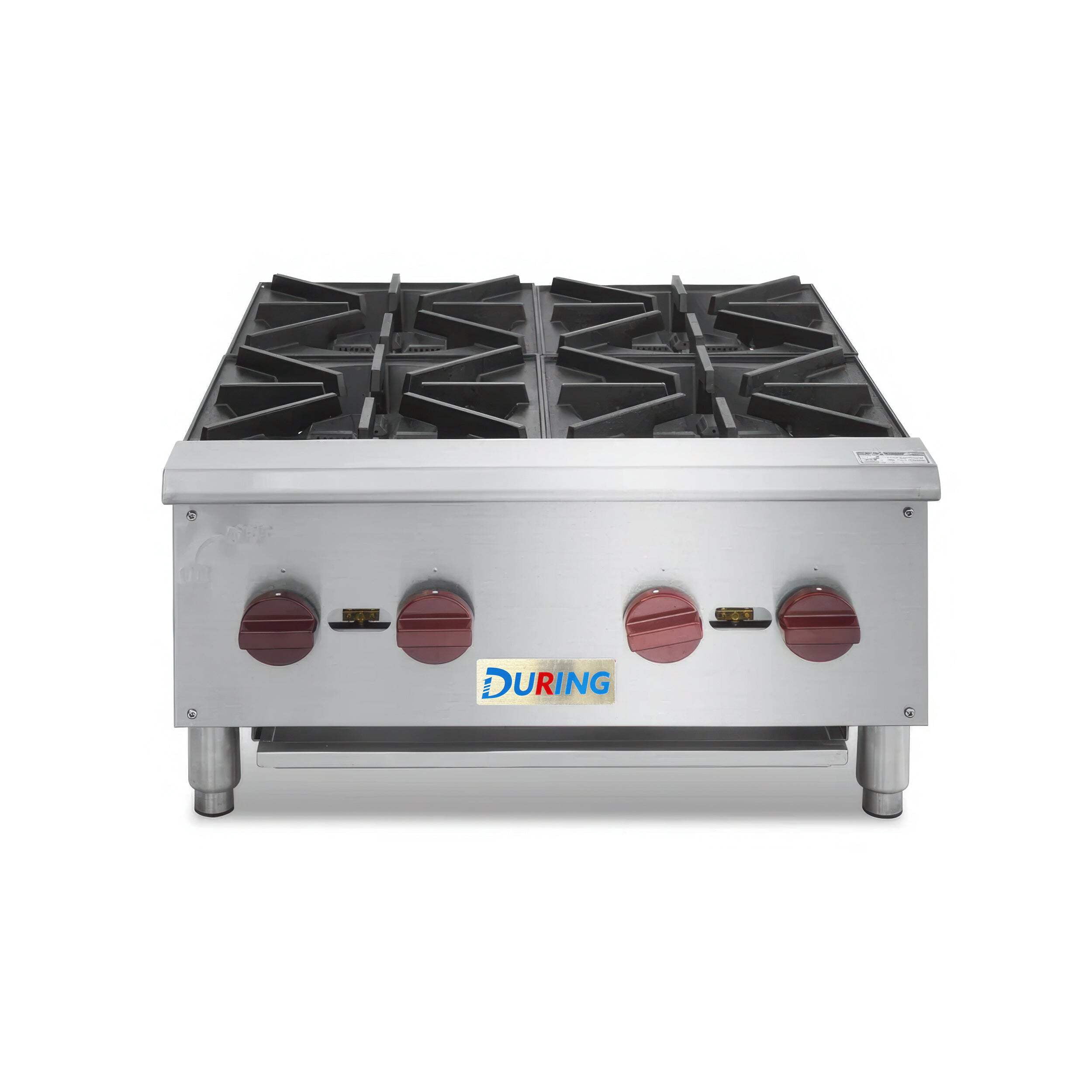DURING D-HP24 24" Countertop Gas Range - 4 Burner Gas Stove with 100,000 BTU