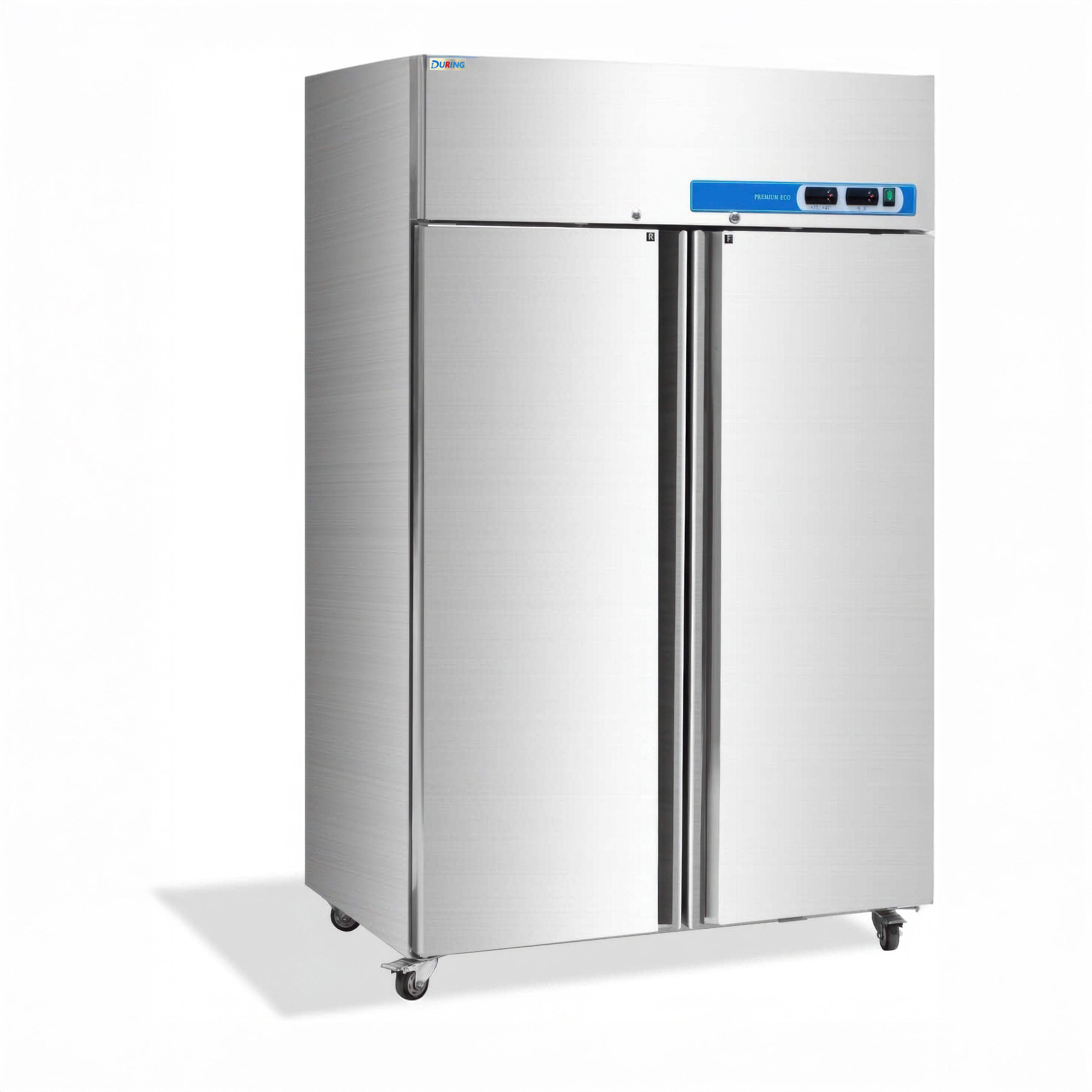 DURING D-K-48RF 48" Commercial Refrigerator Freezer Combo, 2-Door36 Cu.ft Solid Door Reach-In, Upright Fridge Freezer