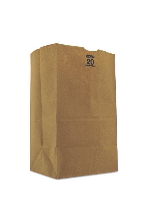 #20Squat Grocery Bag, 57lb Kraft, Extra-Heavy-Duty 8 1/4x5 5/16x13 3/8, 500 bags
