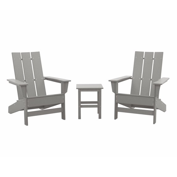 DUROGREEN® Aria Adirondack Chair Set - Light Gray