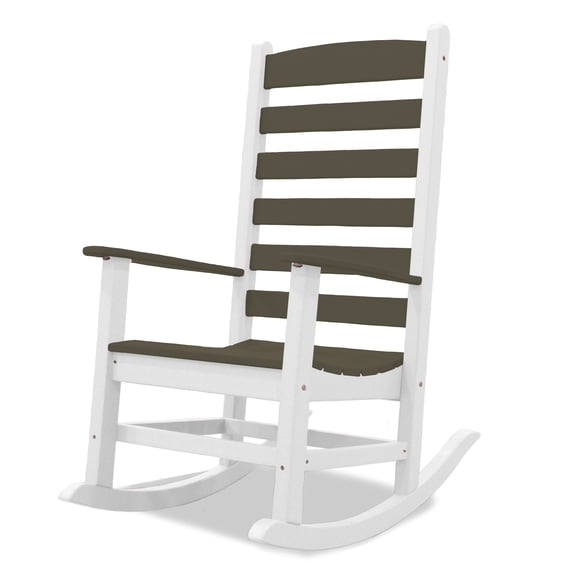 DuroGreen Savannah Rocker - White with Coastal Gray