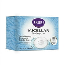 DURU Hydropure Micellar Bar Soap - Best Gentle Cleansing Soap Moisturizing Bar Soap Sensitive Skin Body Soap Bar Soap Wash for Women and Men Plant Based Skin Care Products - 3 Pack