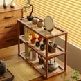 thumbnail image 1 of DURUA Multi-Layer Desktop Shelf Organizer, Wooden 3 -Tier Storage Rack for Office, Kitchen, Bedroom, Mug Holder, Makeup(Coffee, 18.11x7.28x12.99in), 1 of 6