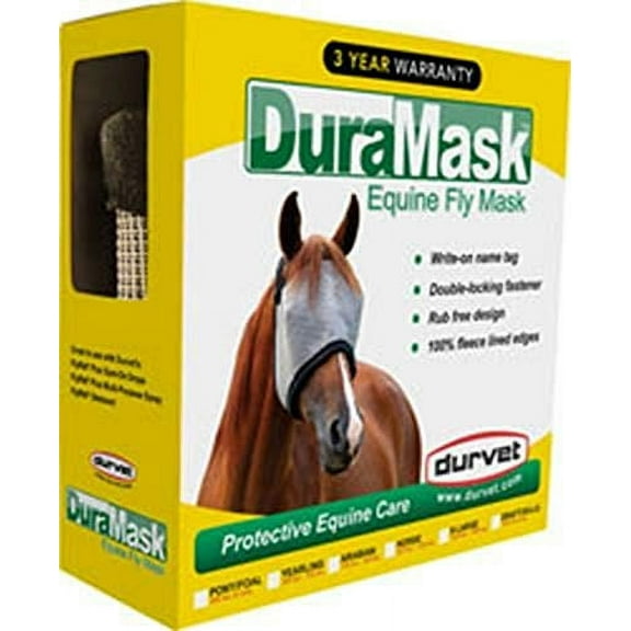 DURVET FLY 081-60003 698560 Duramask Fly Mask, Gray, X-Large