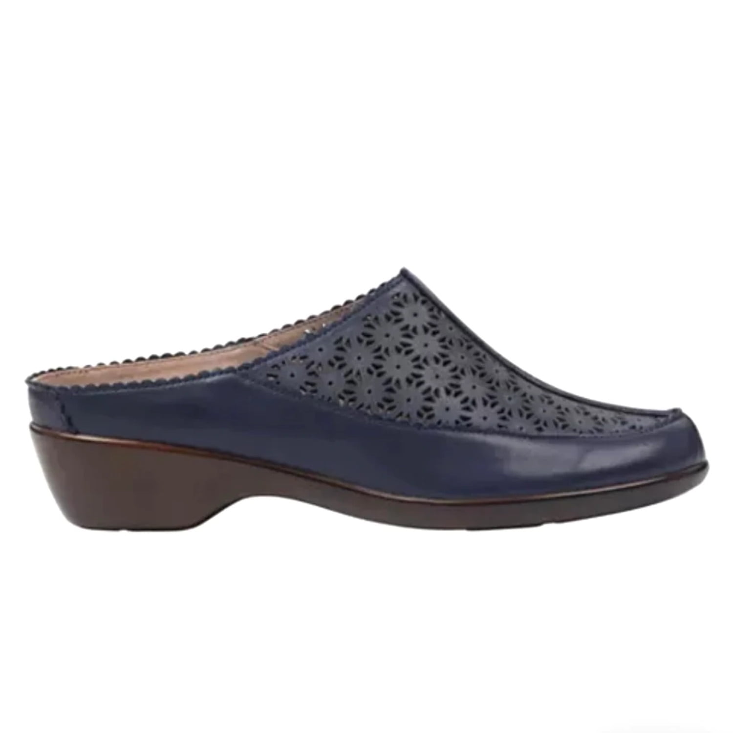 slip on leather mules womens