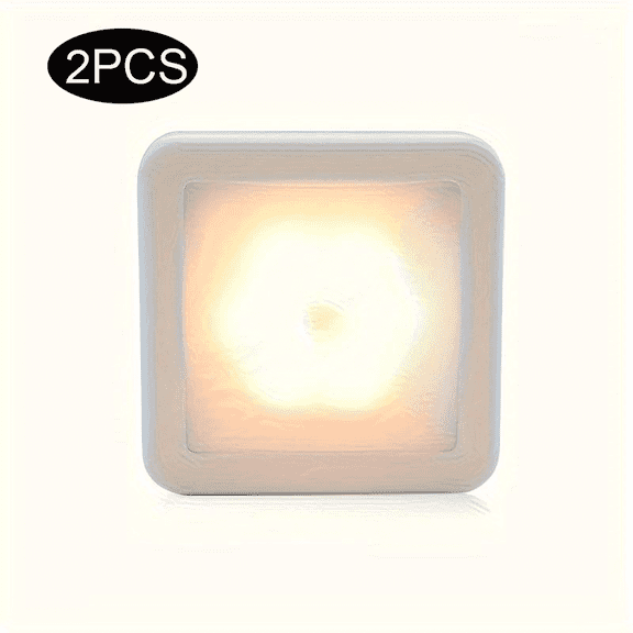 DUSKEEP 2PCS Human Body Induction Mini Night Light, Intelligent Home Sensor Light for Wardrobes, Cabinets, and Corridors, Motion Sensor Indoor Adhesive Magnetic Wardrobe Light
