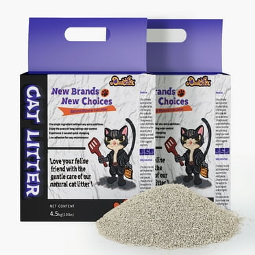 DUSTNIX Odor-Neutralizing Mineral Cat Litter,Clumping,Unscented and Dust Free, 20Lbs