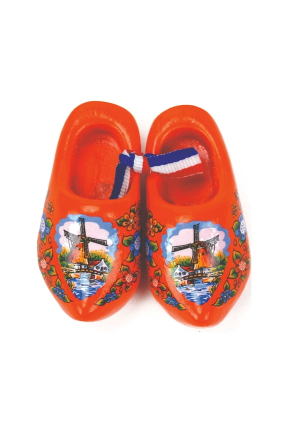 DUTC Orange Windmill Wooden Round Shoes
