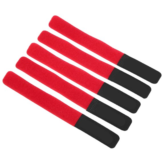 DUUTI 5PCS Bicycle Pump Straps Bike Securing Rack Band Adjustable Reusable for Binding Storage Arrangement Red (7.1 inches / 18 cm)