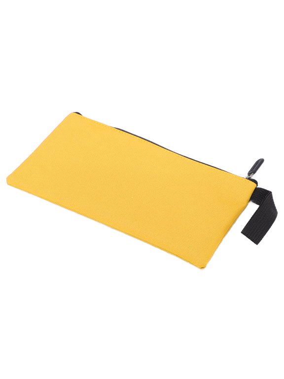Canvas Tool Bag 9.3 x 5.1 in Waterproof Portable Zipper Pouch for Cycling Repair Kit Yellow