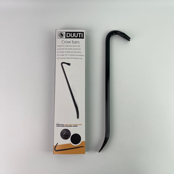 DUUTI Crow bars,18" Wrecking Bar, Heavy Duty Pry Bar with Beveled Chisel End and Forged Carbon Steel for Prying, Lifting and Pulling Nails