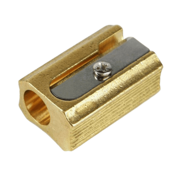 DUX Brass Block Pencil Sharpener: Single (Brass)