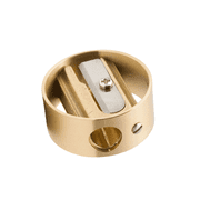 DUX Brass Pencil Sharpener block single with outer ring Brass