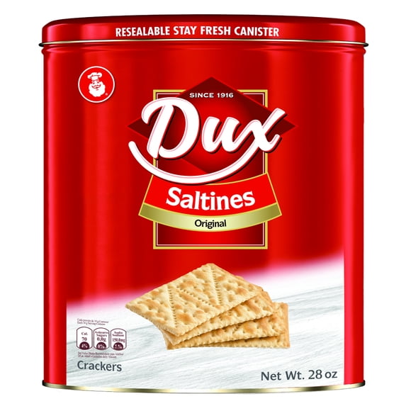DUX Saltines Crackers Tin, 28 oz