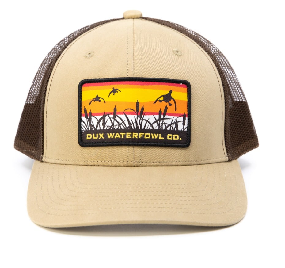 DUX Waterfowl Co Early Riser Adult Male Khaki Mid Profile Trucker Snap