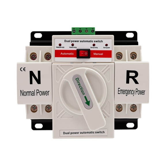 DUYIWAA 110V 2P 63A Mini Dual Power Automatic Transfer Switches Toggle Controller Change-Over Switch Self Cast Conversion