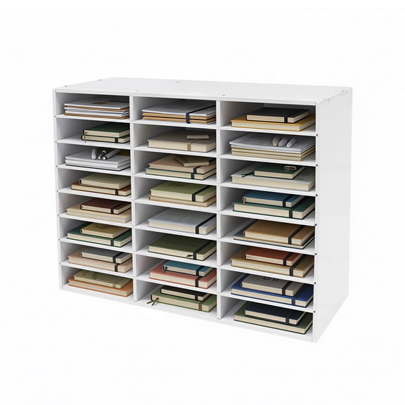 DUYIWAA 24 Compartments Literature Organizer Desktop File Holder Office Mailbox Paper Sorter for Office