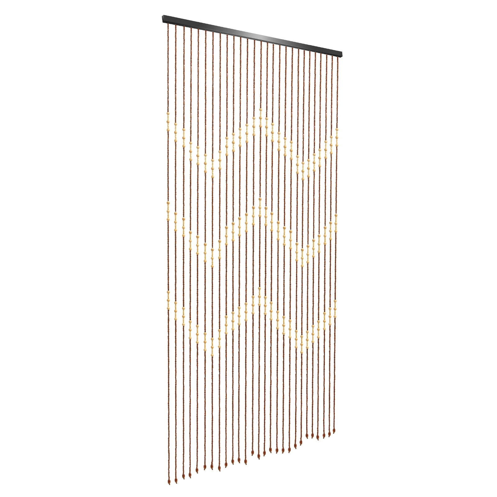 DUYIWAA 27 Lines Wood Beaded Curtain Retro Door Curtain Hanging Room Divider Partition Curtain For Doorway Window 90 x 175 cm