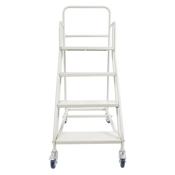DUYIWAA 4 Step Rolling Stairs Industrial & Warehouse Non-Slip Step Ladder with Wheels 400kg Capacity