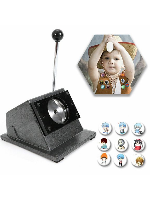58mm Button Maker & Circle Cutter, 2.28" Graphic Punch Die Cutter for DIY Badges, Badge Buttons, Scrapbooking & Cardstock, Precise Cutting, Easy to Use, Durable Steel Construction
