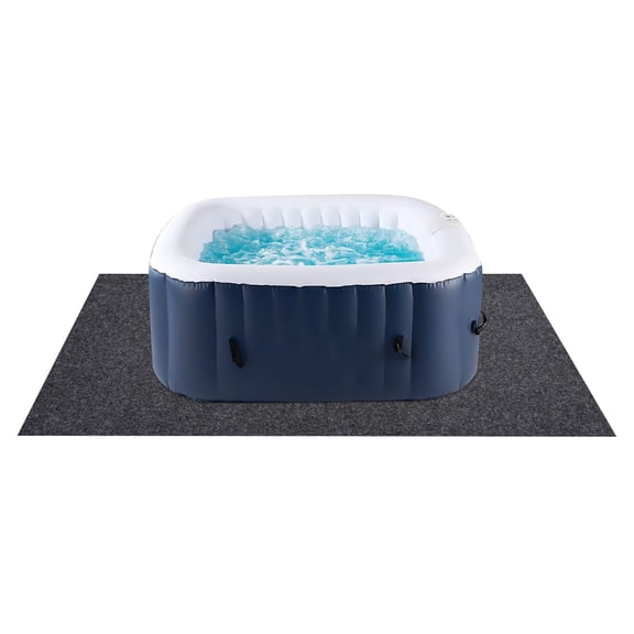DUYIWAA 74*72in Hot Tub Mat Gray Rectangular Flooring Mat Protector Pad Bathtub Mat Waterproof