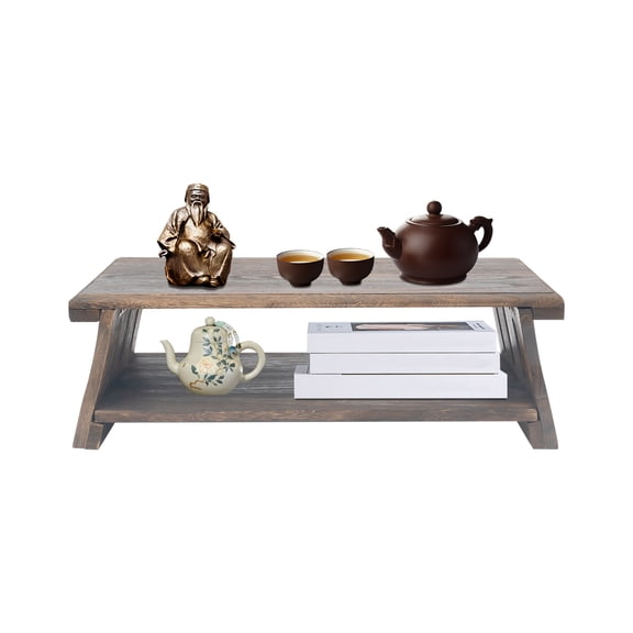 DUYIWAA Altar Table Folding Wood Meditation Table Japanese Style Low Coffee Table for Sitting on The Floor
