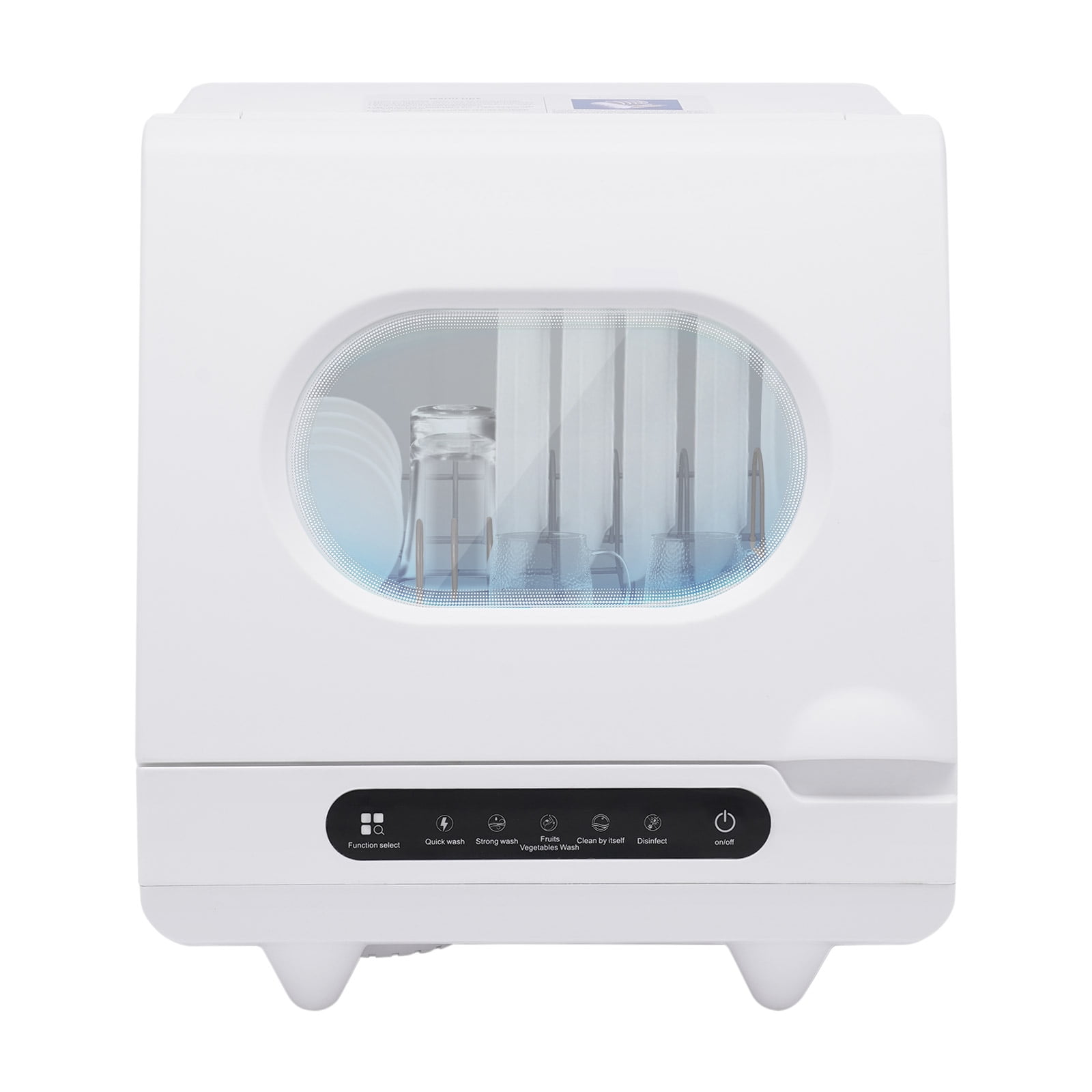 DUYIWAA Mini Countertop Dishwasher 5 Programs Portable Compact Dish Washer for Apartments Dorms Campers RVS