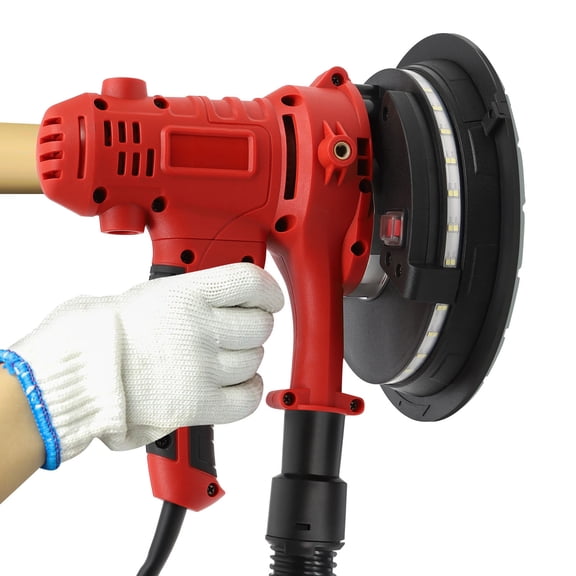 DUYIWAA Portable Drywall Sander 1200W Vacuum System Variable Speed 1200-2500rpm Plaster Sanding Machine with LED Strip Light