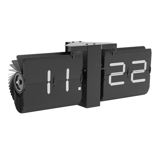 Retro Flip Clock, Wall Mount/Tabletop Flipping Out Clock, Battery Powered, 24 Hour Mode, Digital Display, For Office Hotel Bedroom Living Room Decor