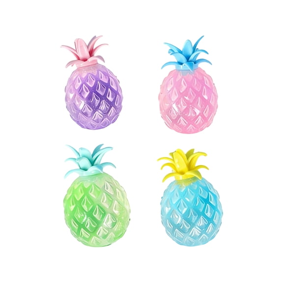 DUYIWUE 1 PCS Pineapple Shaped Stress Balls 3.14 inches, Soft Rubber Sensory Fidget Toys, Decompression Hand Squeeze Balls for Anxiety Relief, Focus and Stress Management（Random 1 PCS）