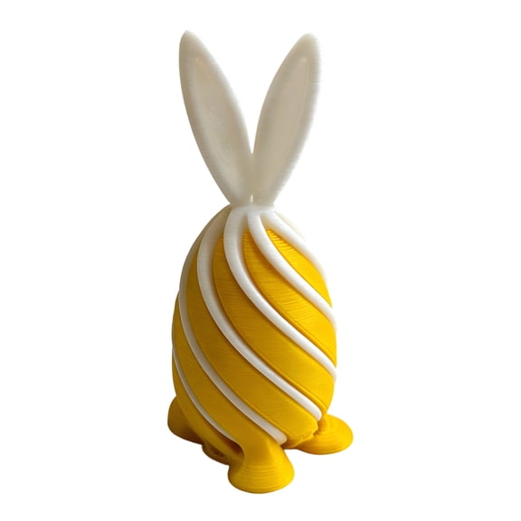 DUYIWUE 3D Printed Spiral Easter Bunny Egg 3 inches, Fidget Toy Relax Anxiety Toy for Easter Basket Stuffer Filler, Easter Themed Party Favors Student Best Gift for Classroom