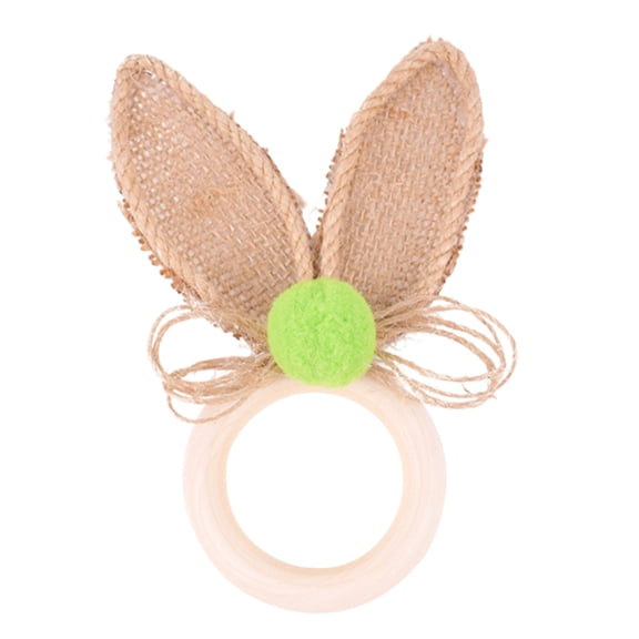 DUYIWUE Easter Table Serviette Buckles 5.3 inches, Bunny Ear Dinner Napkin Rings, Easter Table Decor with Elegant Finish, Home Entertainer Holders for Holiday Parties