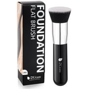 DUcare Kabuki Foundation Brush for Liquid Makeup Flat Top Professional Stick Buffing Blending Mineral Powder Large Makeup Face Brush, Black