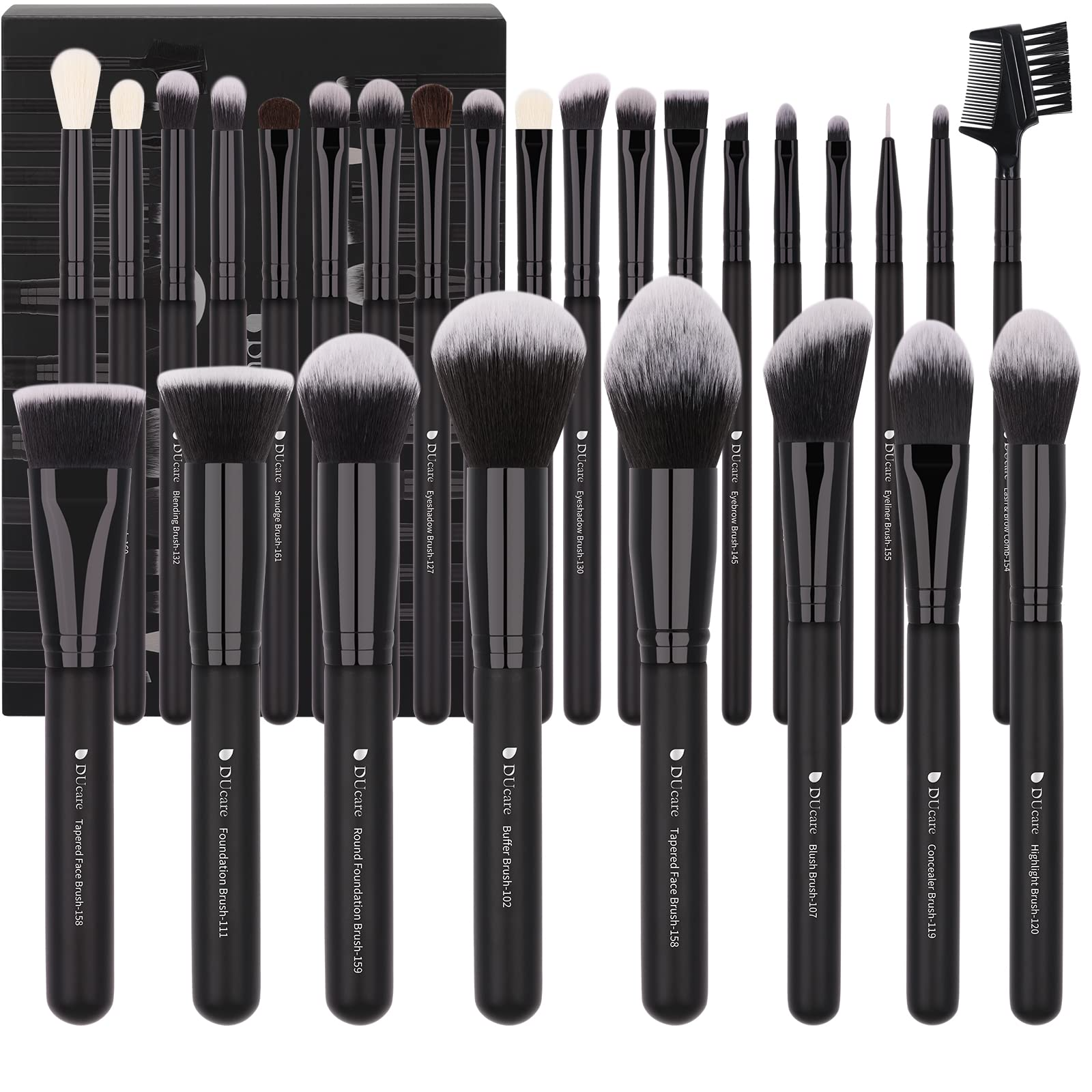 Docolor Makeup Brushes 19Pcs Bastet Cat Kabuki Foundation Blending Face