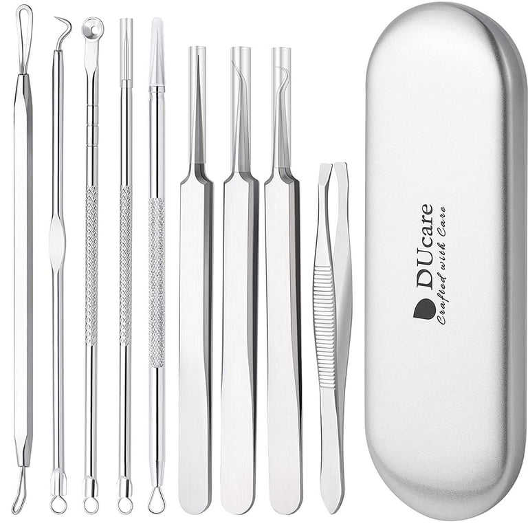 Ordliste Herske Orator DUcare Pimple Popper Tool Kit 9 Pcs Blackhead Remover Tools Pimple  Extractor Acne Tools with Metal Case for Pimples Blackheads Forehead Zit  Removing - Walmart.com