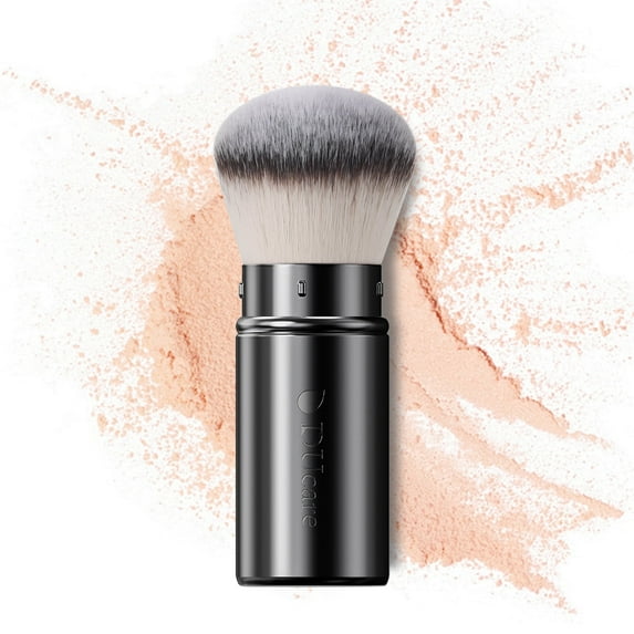 DUcare Retractable Airbrush Kabuki Brush Blush Brush for All Face Makeup & Foundation for Liquid, Cream and Powder Face Makeup With Aluminum Handle