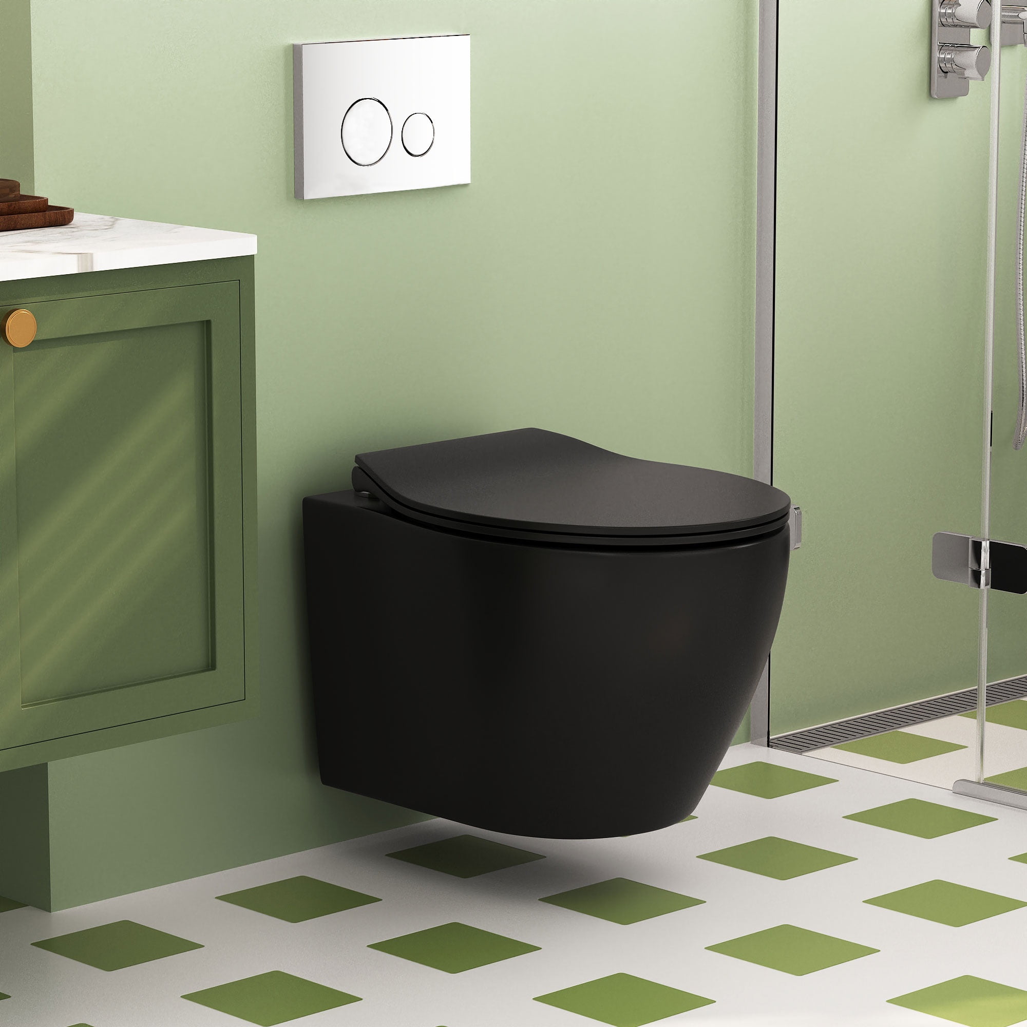 DV-1F0069B Liberty 1.6 GPF Elongated Wall Hung Toilets (Seat Included)