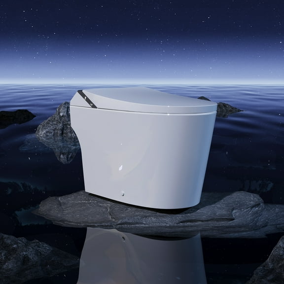 DV-1S0289-V3 Smart Toilet With Auto Open Lid, Auto Flush & Foam Shield Technology, Ada Comfortable Chair Height, Warm Air Dryer, Heated Seat & Night Light, Remote Control