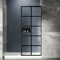 thumbnail image 1 of DV-1SD0219 32"×78" Single Fixed Tempered Glass Panel,Framed Shower Screen, 1 of 15