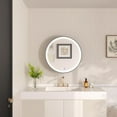 thumbnail image 1 of DV-1VM0188 24'' Round Framed Led Lights Wall Mounted Medicine Cabinets With Mirrors, Defogger, Stepless Dimming, Built-In Outlet, 1 of 17