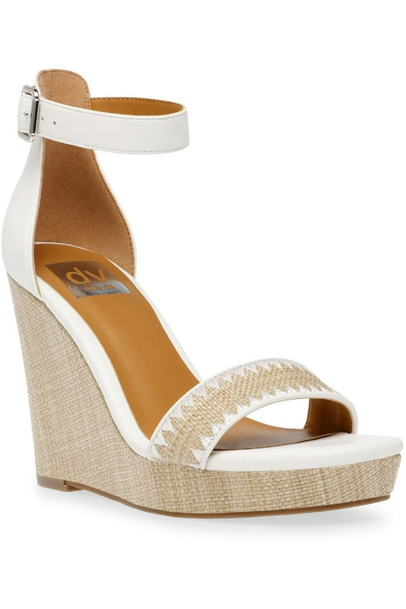 DV By Dolce Vita Womens Harla Faux Leather Platform Wedge Sandals