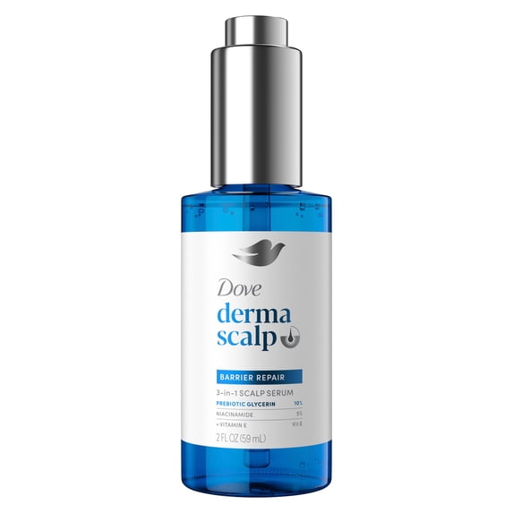 Dove Derma Scalp Dandruff Relief 3-in-1 Barrier Repair Serum with Prebiotic Glycerin, Niacinamide and Vitamin E for Dandruff-Prone, Flaky, Dry Scalp, 2 fl oz 1 Co