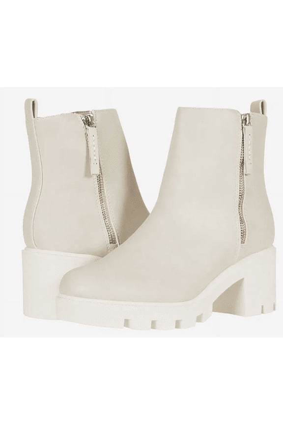 DV Dolce Vita OFF-WHITE Women's Nicola Lug-Sole Booties, US 6M
