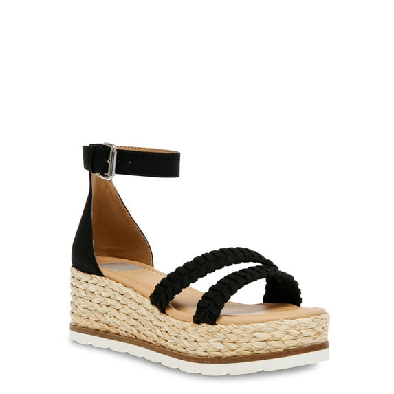 DV Dolce Vita Women's Bannon Raffia Wedge Sandals
