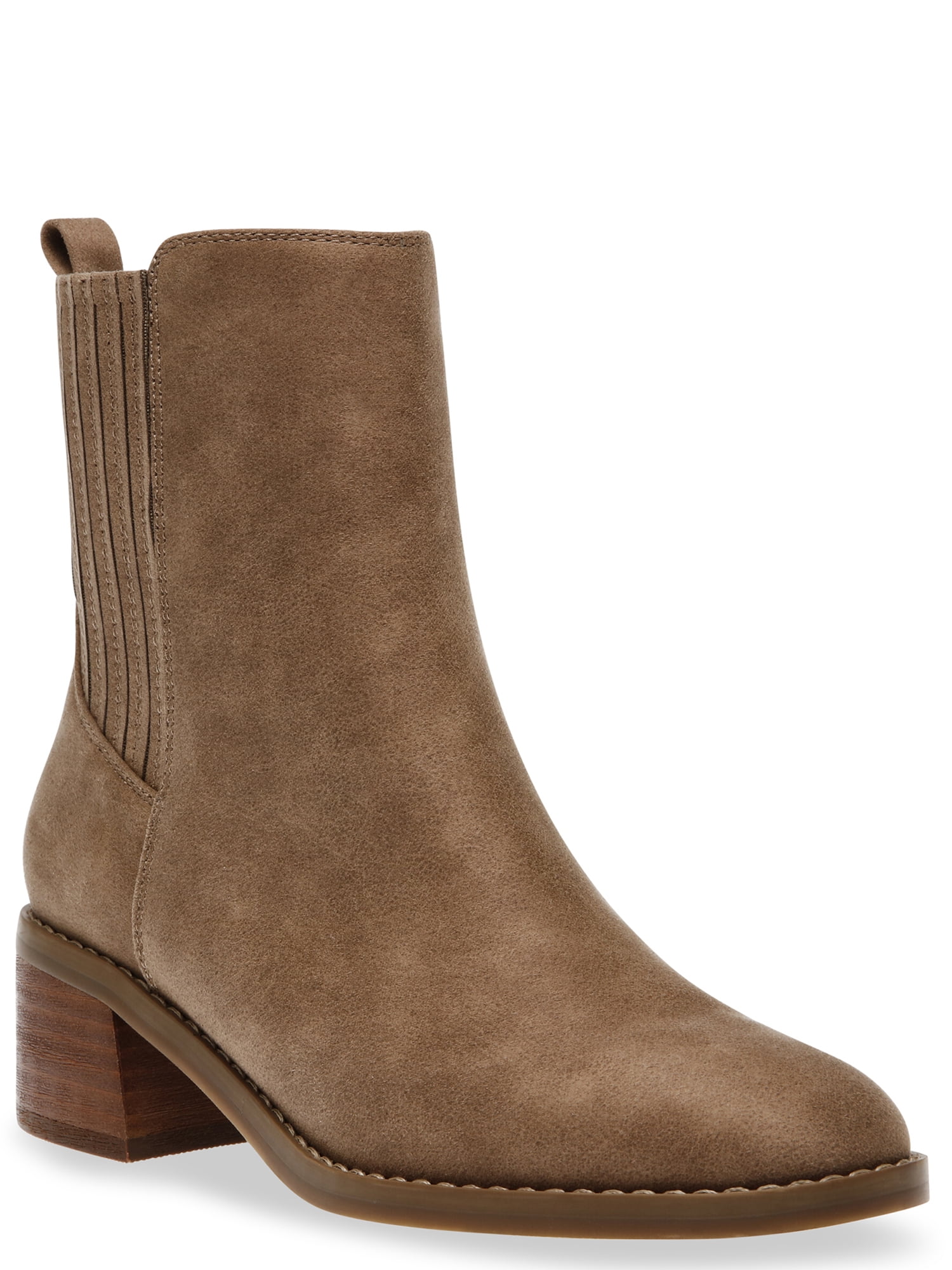 【PORTERNA】Noa Round Ankle Boots Madden Girl Women's Fionna Low Heel Chelsea Ankle Boots
